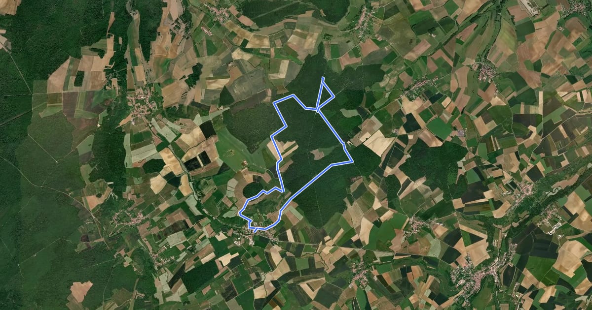 Маршрут Circuit des Brandons на спутниковом снимке