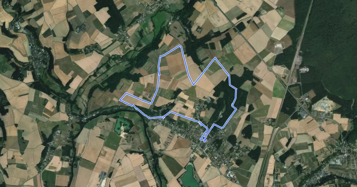 Маршрут Circuit des Côteaux на спутниковом снимке