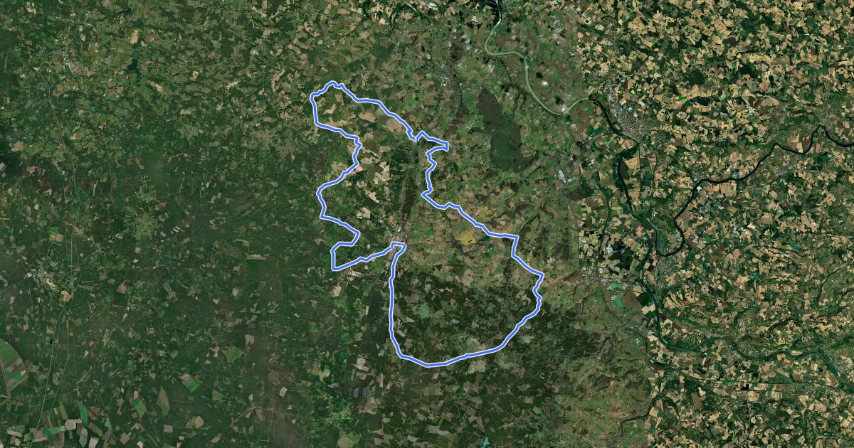 Маршрут Circuit des Cadets de Gascogne - 87 km на спутниковом снимке