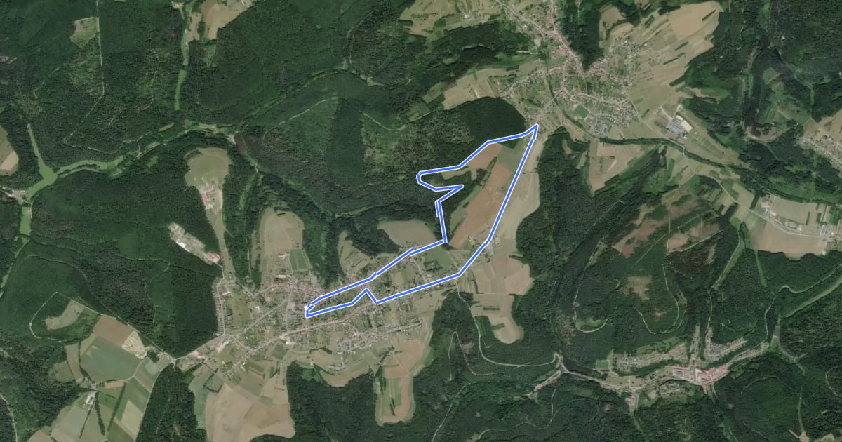 Маршрут Circuit des calvaires n°4 на спутниковом снимке
