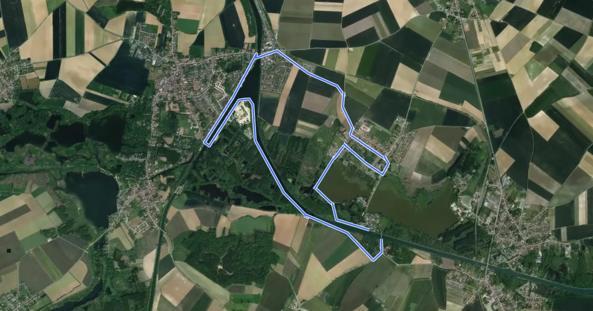 Маршрут Circuit des Canaux на спутниковом снимке