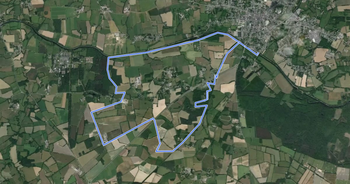 Маршрут Circuit des Carrières на спутниковом снимке
