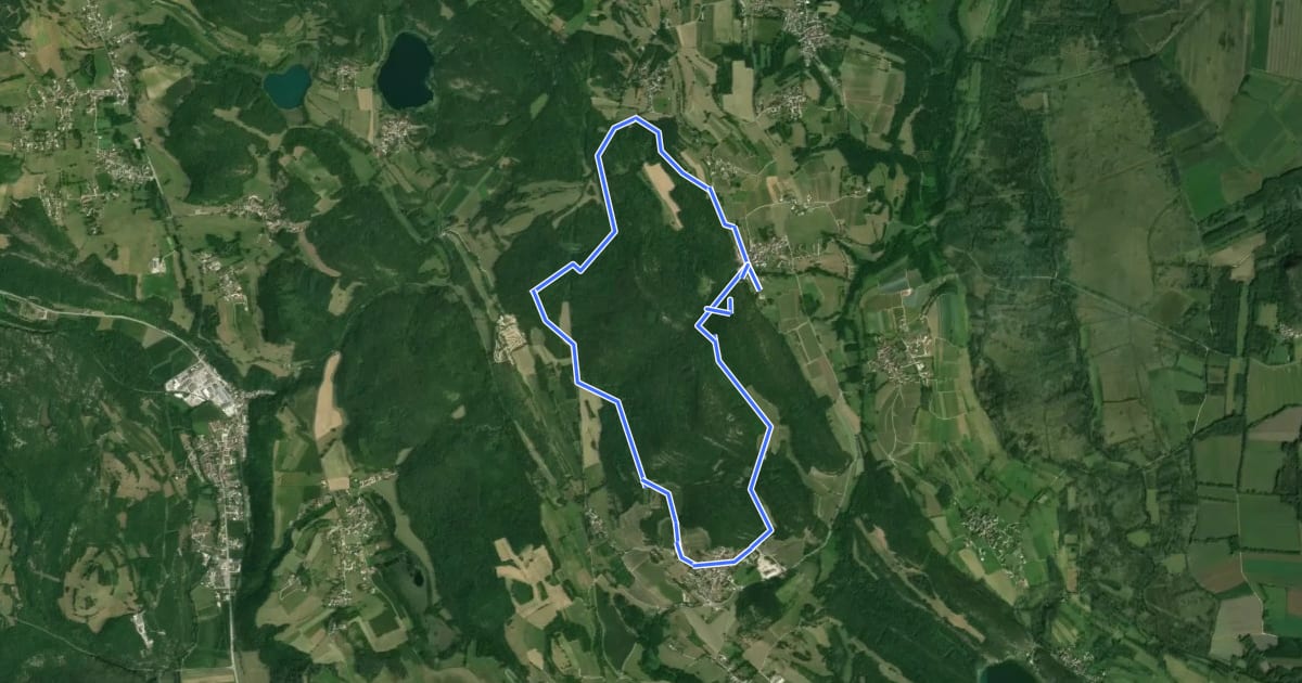 Маршрут Circuit des caves bugistes на спутниковом снимке