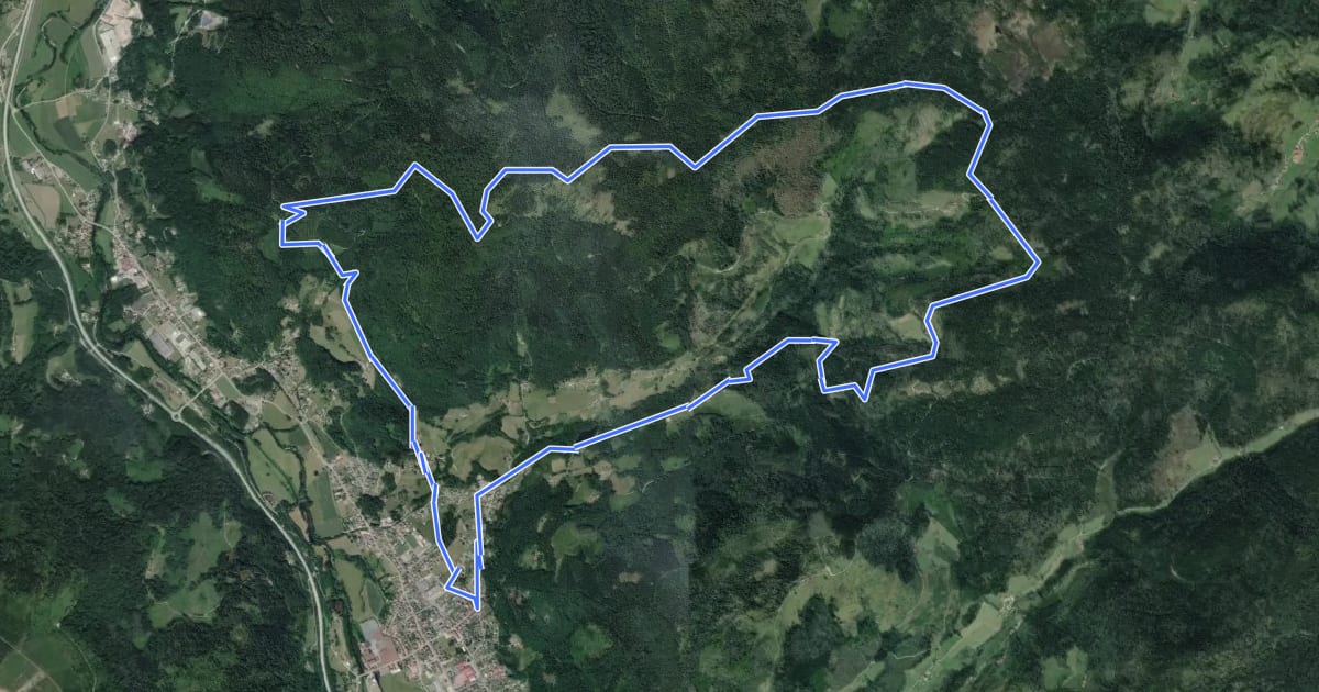 Маршрут Circuit des chalets на спутниковом снимке