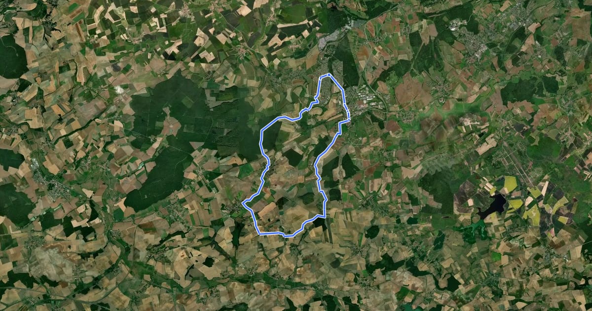 Маршрут Circuit des Chapelles на спутниковом снимке