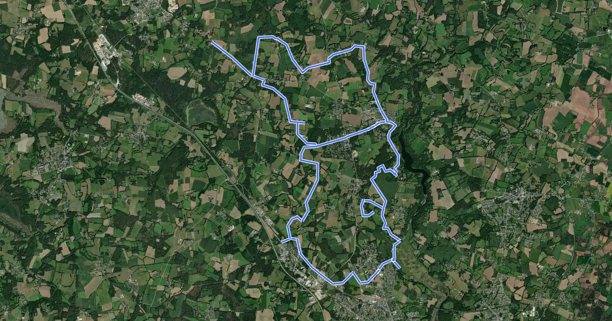 Маршрут Circuit des Chapelles на спутниковом снимке