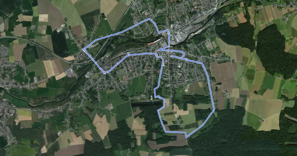 Маршрут Circuit des Chapelles на спутниковом снимке