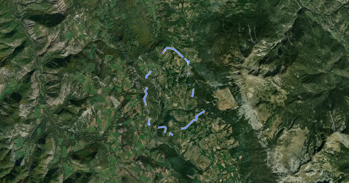 Маршрут Circuit des Chapelles на спутниковом снимке