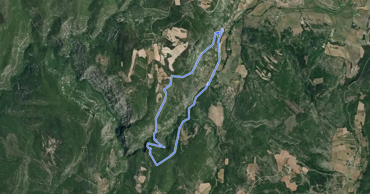 Маршрут Circuit des chapelles на спутниковом снимке