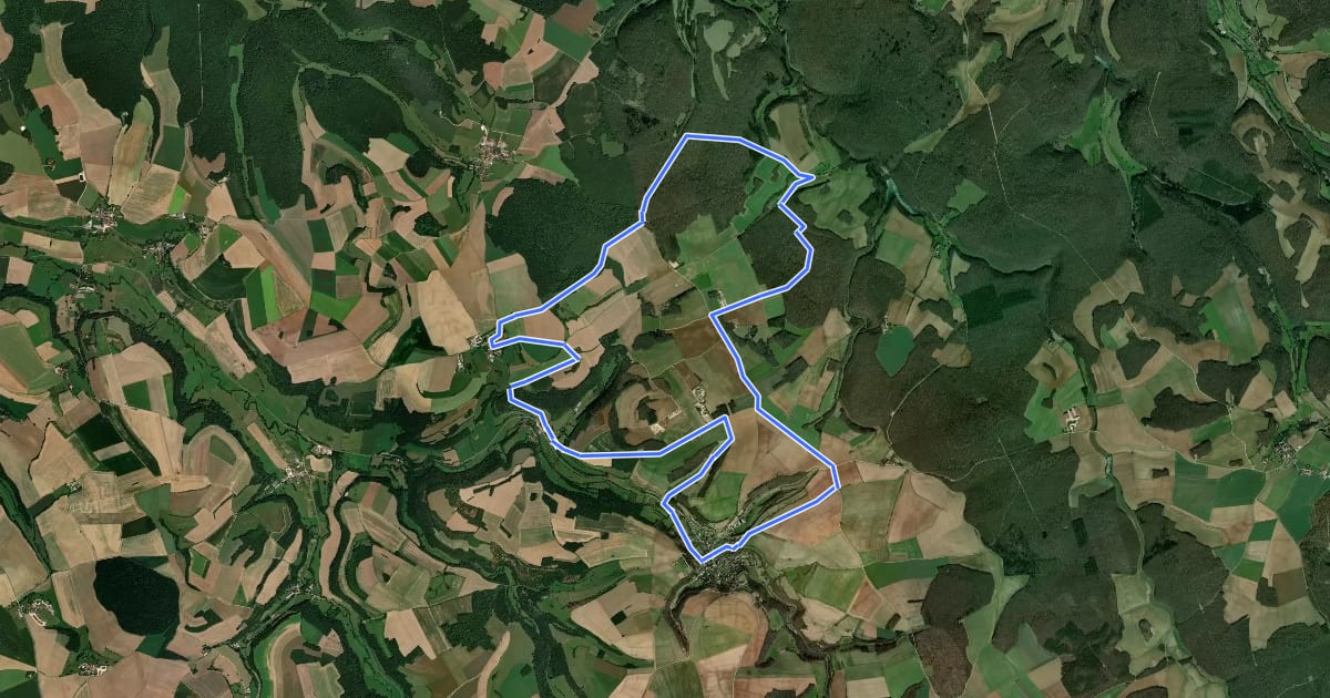 Маршрут Circuit des Cigognes Noires на спутниковом снимке