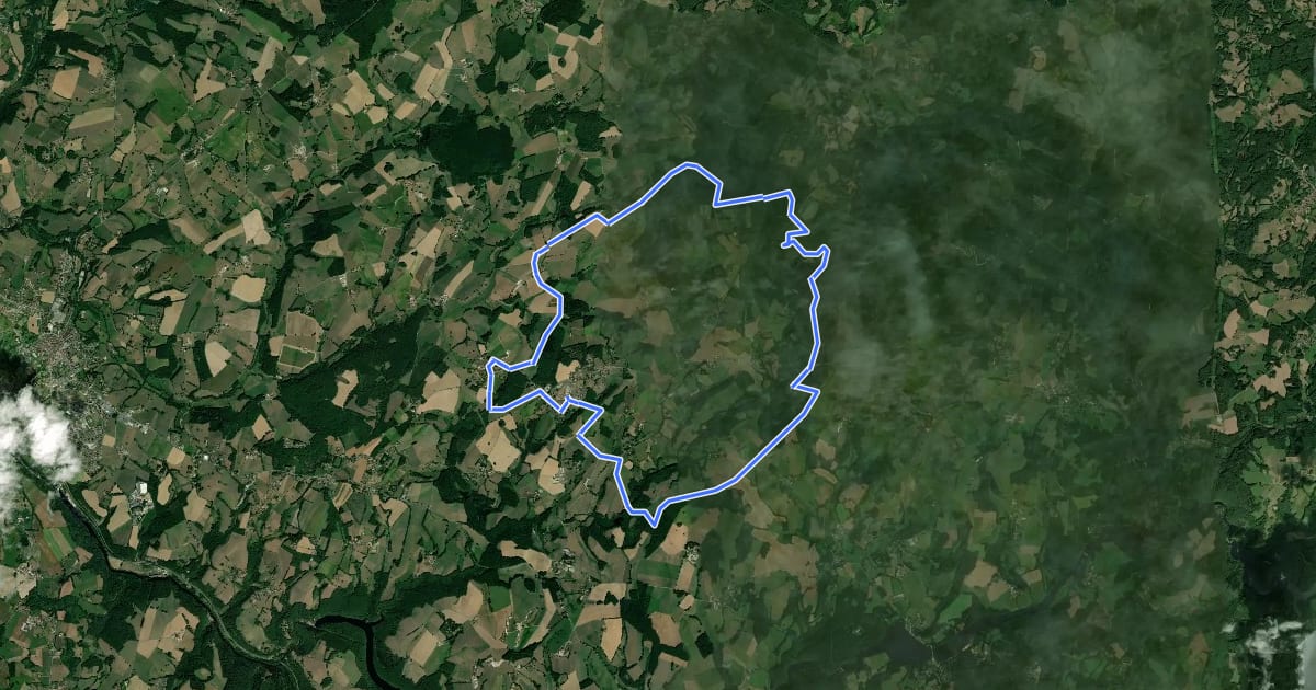 Маршрут Circuit des Cimes на спутниковом снимке