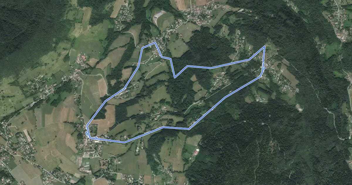 Маршрут Circuit des Écoliers на спутниковом снимке