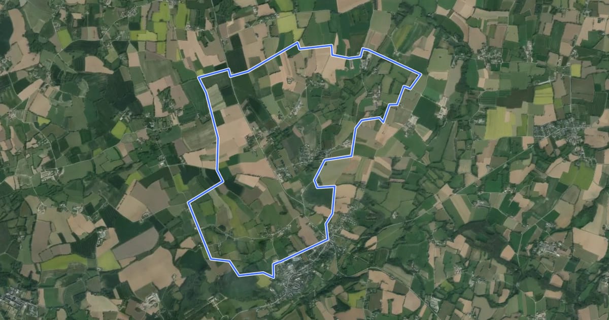 Маршрут Circuit des Collines на спутниковом снимке