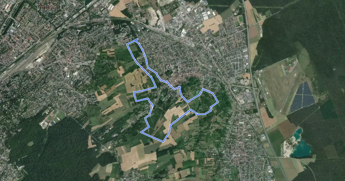 Маршрут Circuit des Collines Rixheim на спутниковом снимке