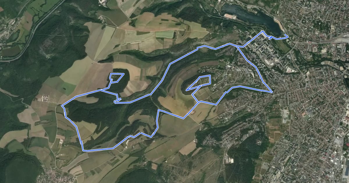Маршрут Circuit des Combes на спутниковом снимке