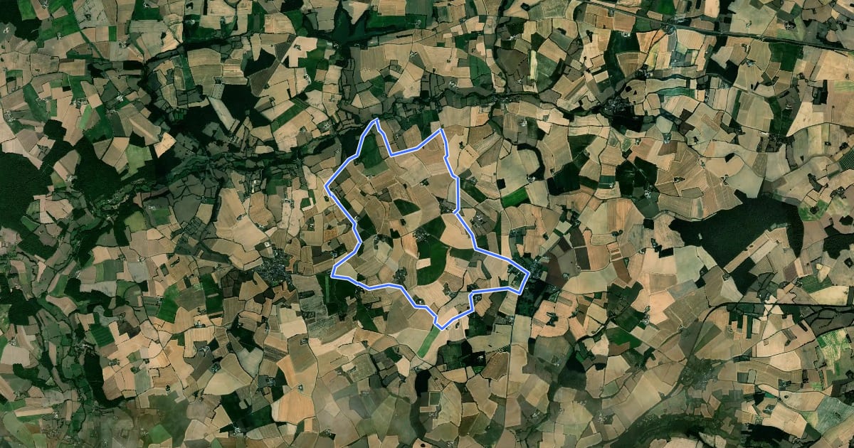 Маршрут Circuit des Couvardières на спутниковом снимке
