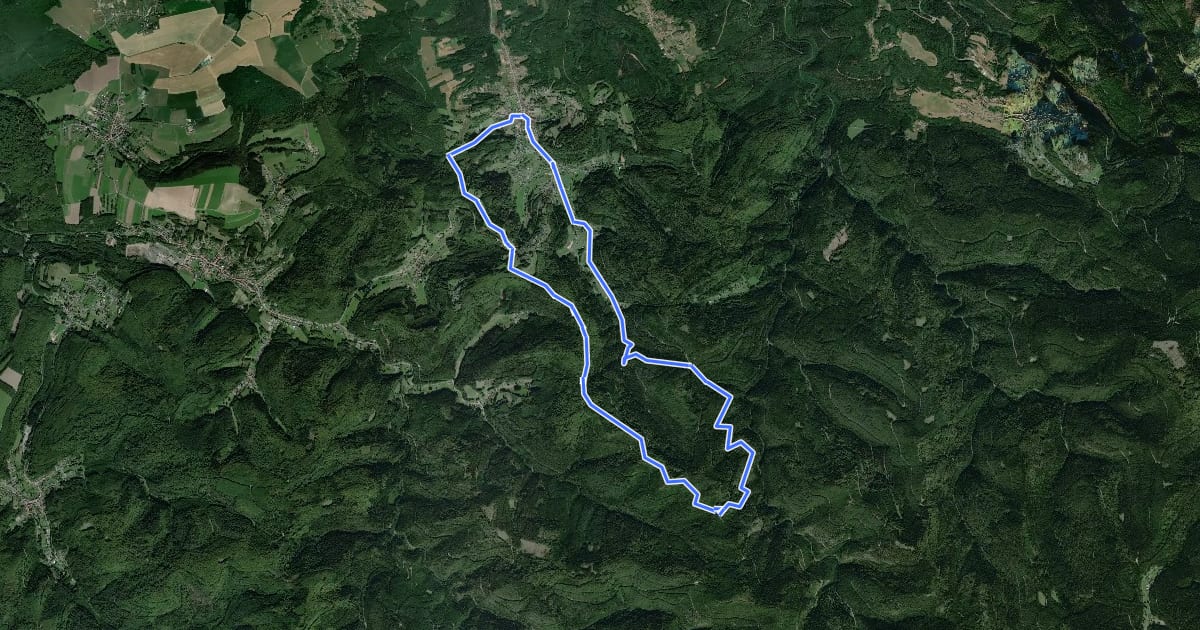 Маршрут Circuit des crêtes на спутниковом снимке