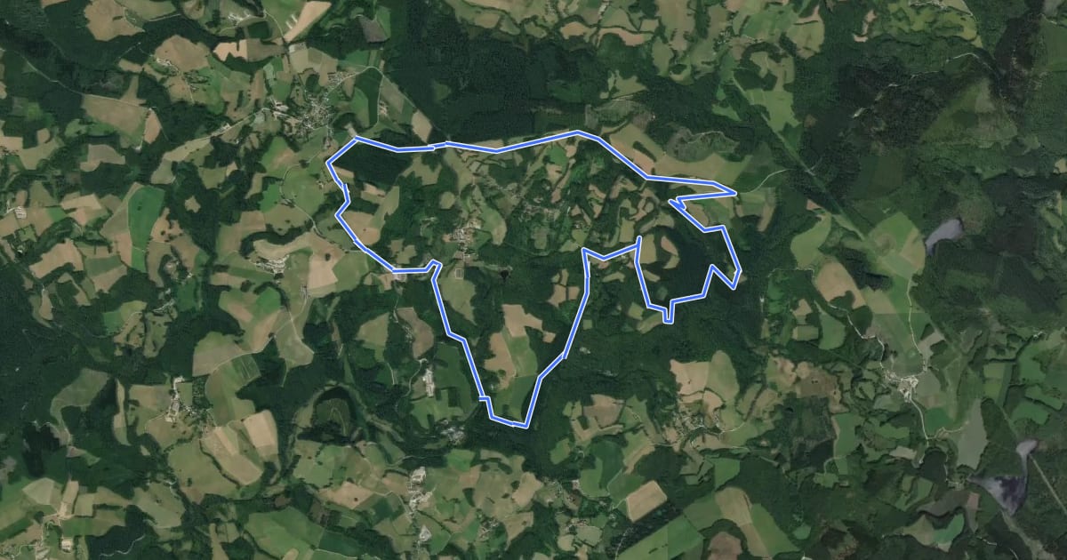Маршрут Circuit des Crêtes на спутниковом снимке