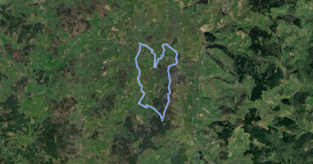 Маршрут Circuit des Crêtes на спутниковом снимке
