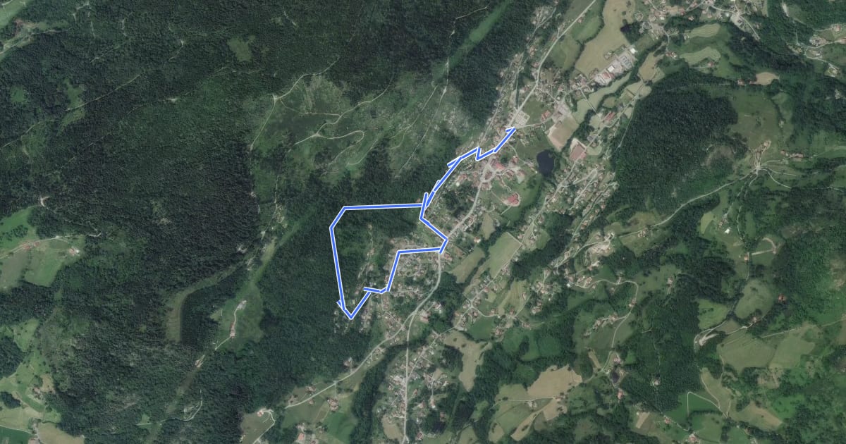 Маршрут Circuit des Croisettes на спутниковом снимке