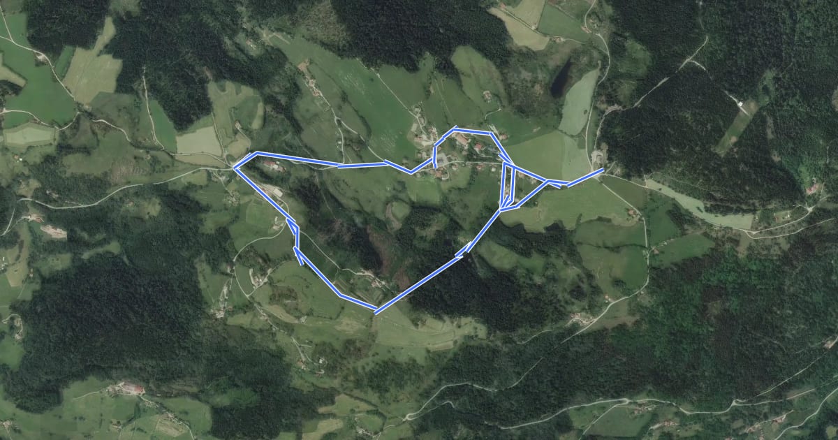 Маршрут Circuit des Croix de chemins на спутниковом снимке