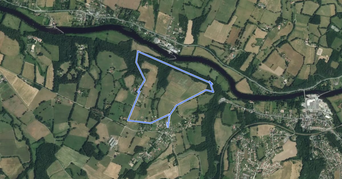 Маршрут Circuit des Écureuils на спутниковом снимке