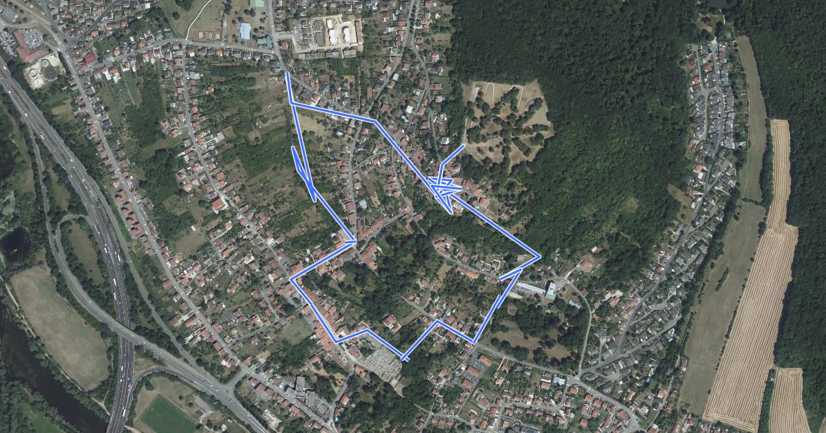Маршрут Circuit des Dames на спутниковом снимке