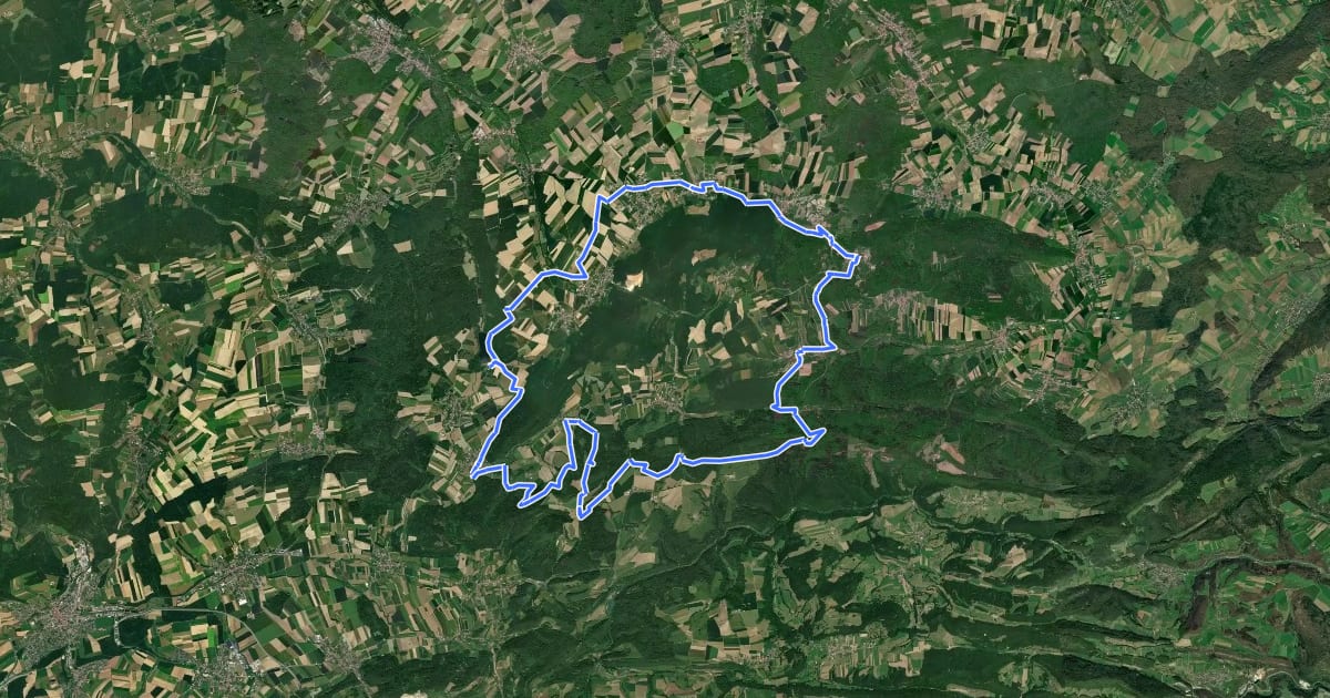 Маршрут Circuit des deux châteaux на спутниковом снимке