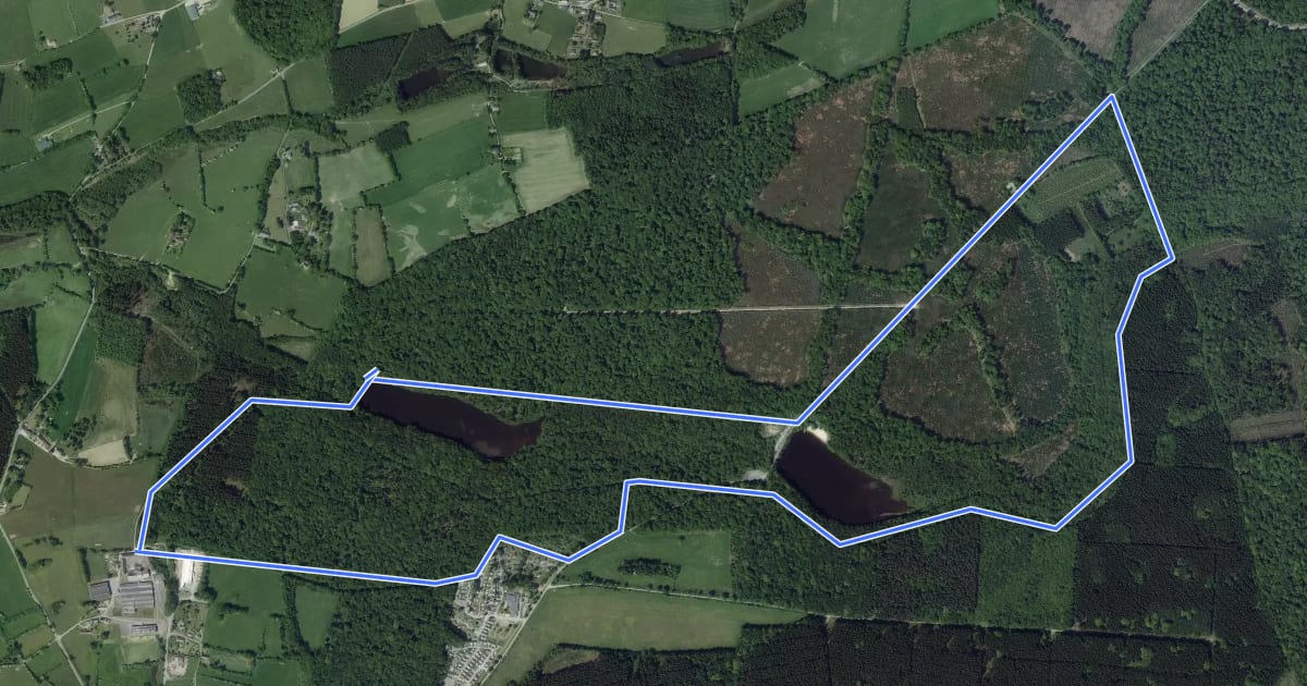 Маршрут Circuit des Deux Etangs на спутниковом снимке