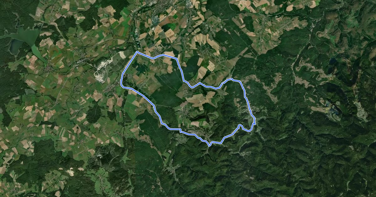 Маршрут Circuit des Deux Vallées на спутниковом снимке