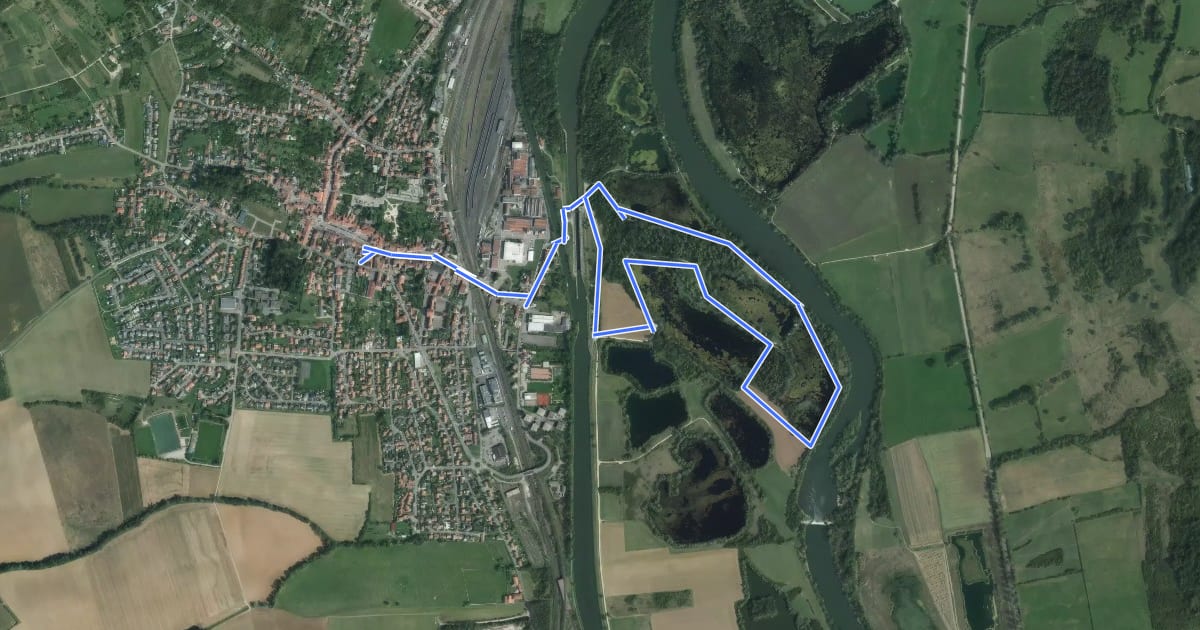 Маршрут Circuit des etangs на спутниковом снимке
