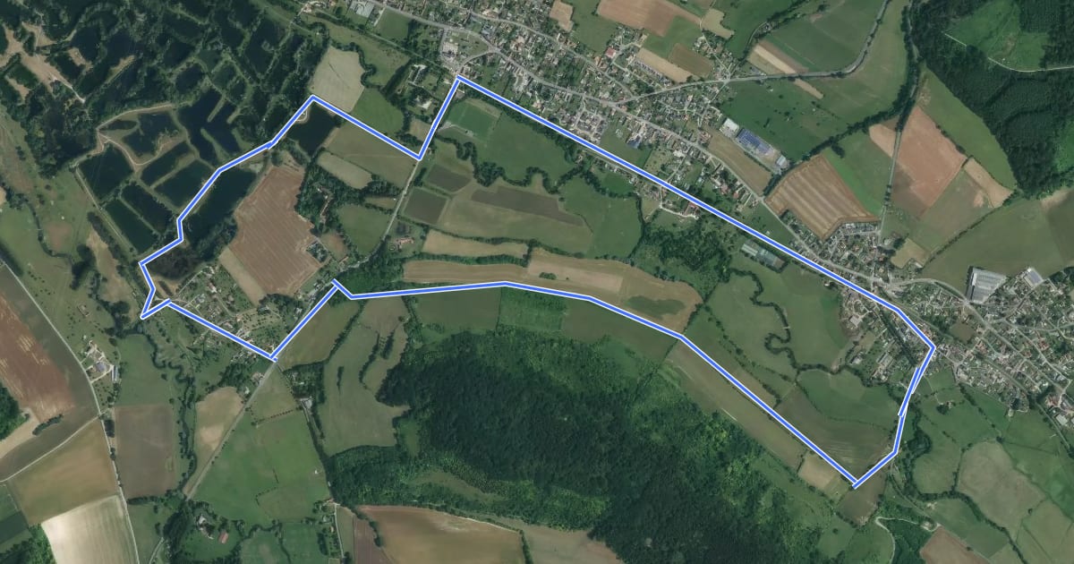 Маршрут Circuit des Etangs на спутниковом снимке