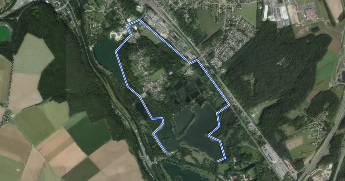 Маршрут Circuit des Etangs на спутниковом снимке