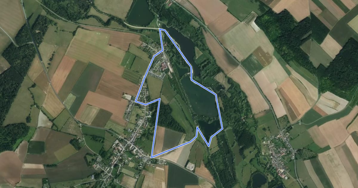 Маршрут Circuit des Etangs на спутниковом снимке