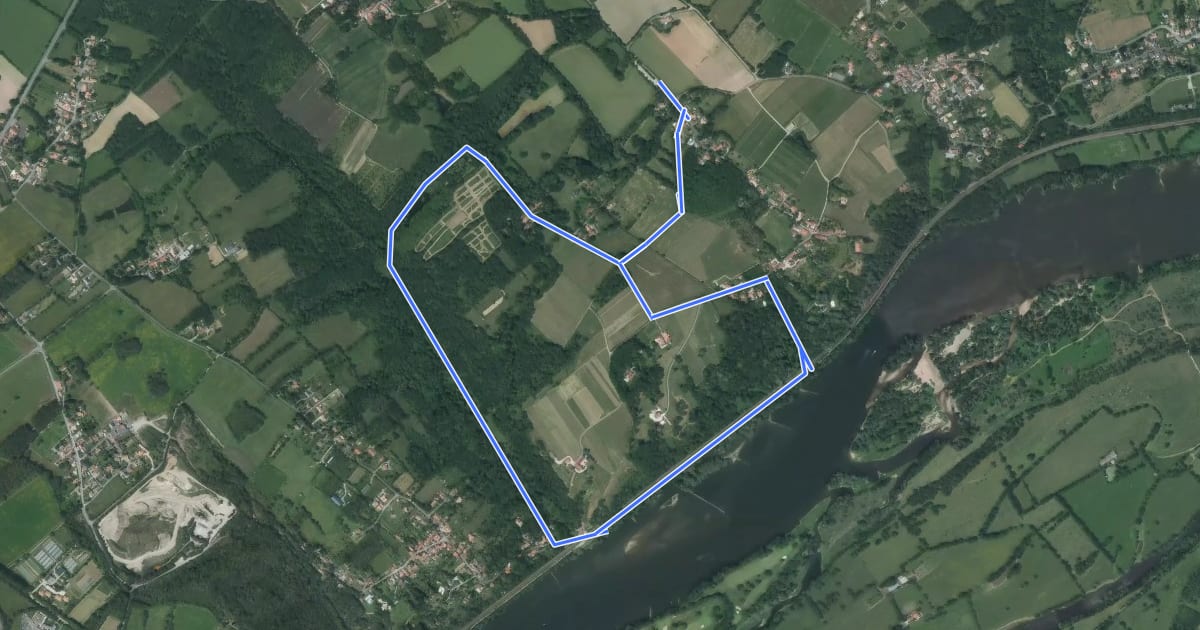 Маршрут Circuit des Folies Siffait на спутниковом снимке