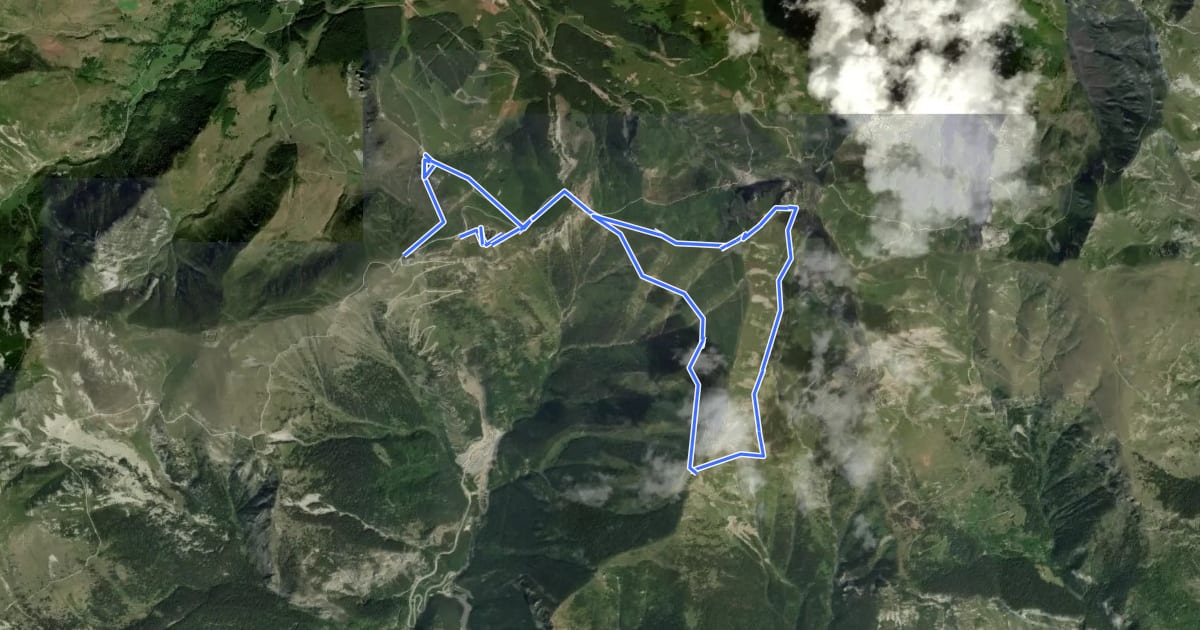 Маршрут Circuit des Forts на спутниковом снимке