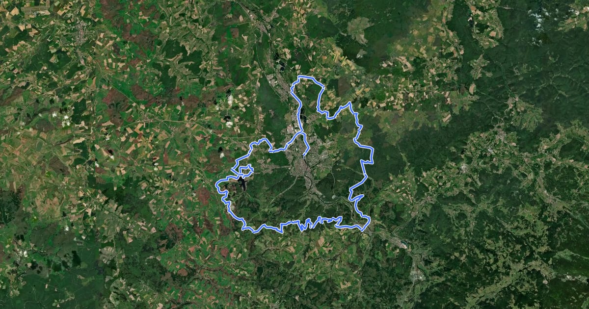 Маршрут Circuit des Forts на спутниковом снимке
