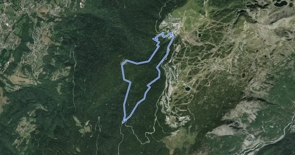 Маршрут Circuit des Fougères на спутниковом снимке