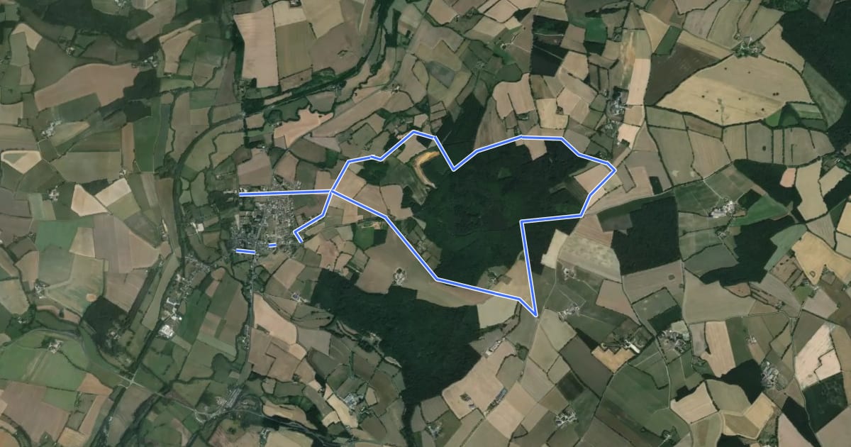 Маршрут Circuit des Galouries на спутниковом снимке