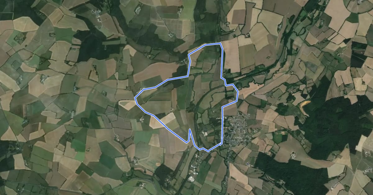 Маршрут Circuit des Ganeries на спутниковом снимке