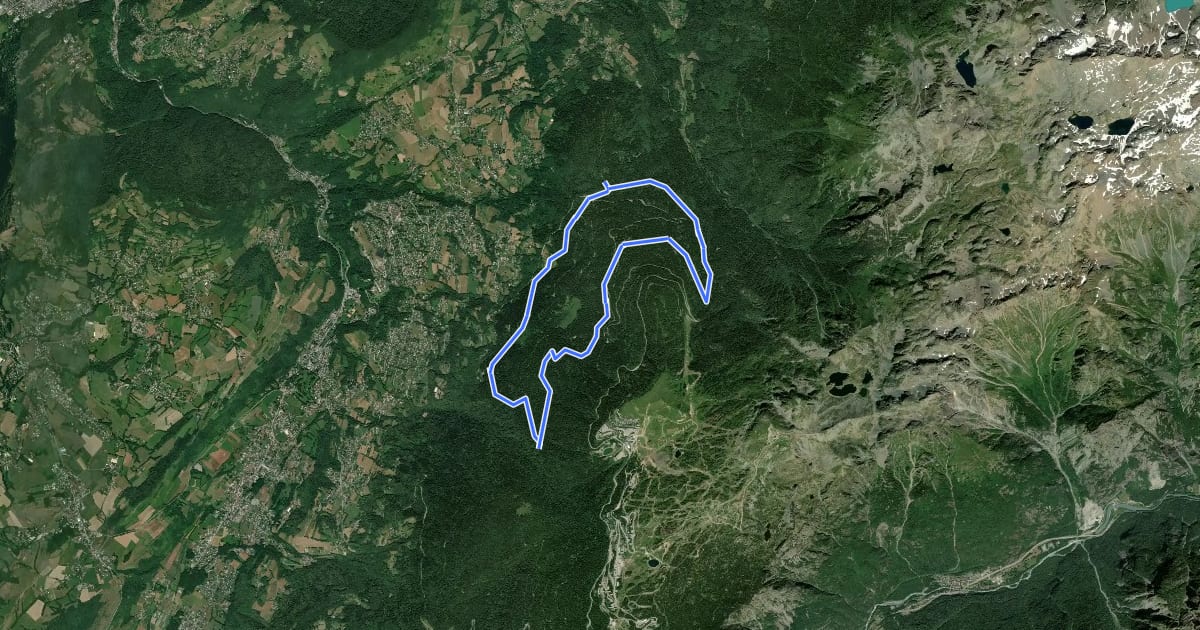 Маршрут Circuit des Gardes на спутниковом снимке