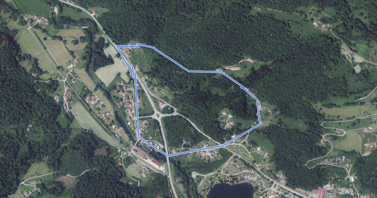 Маршрут Circuit des Graviers на спутниковом снимке