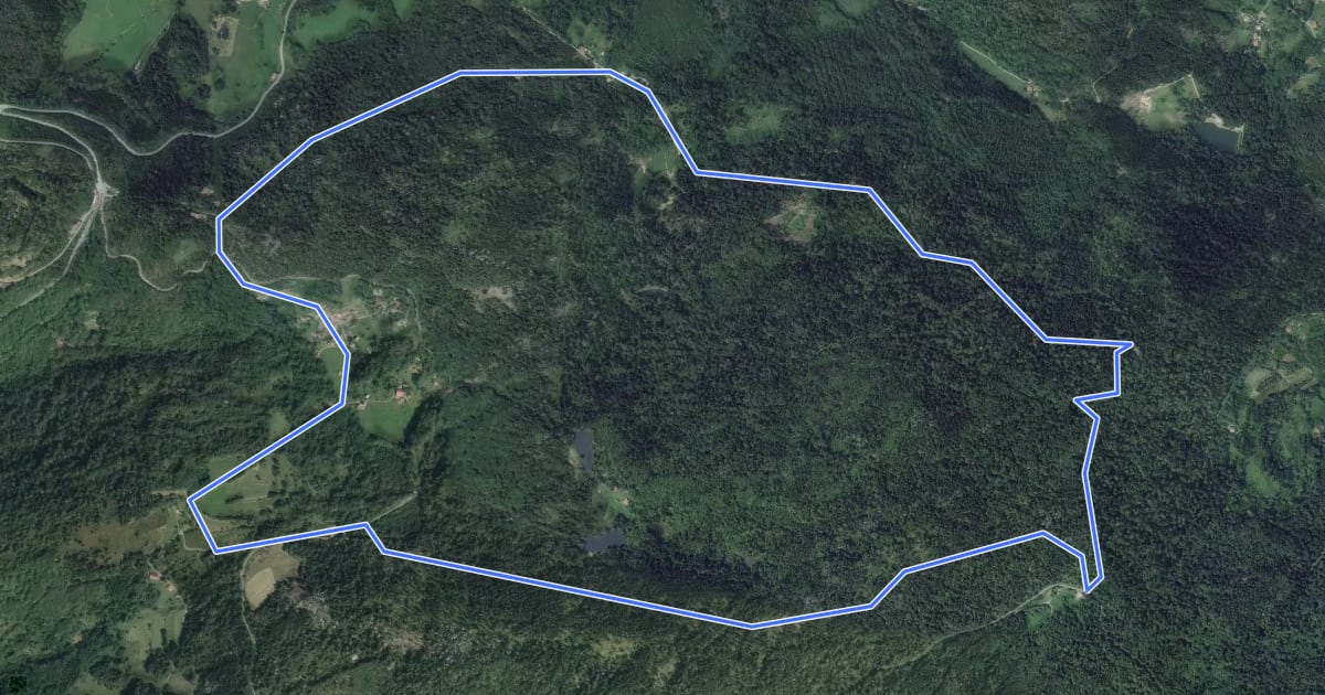 Маршрут Circuit des Hautes Mines на спутниковом снимке