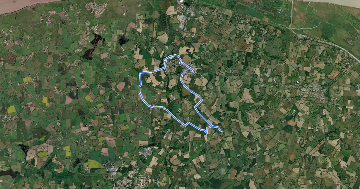 Маршрут Circuit des Hauteurs на спутниковом снимке