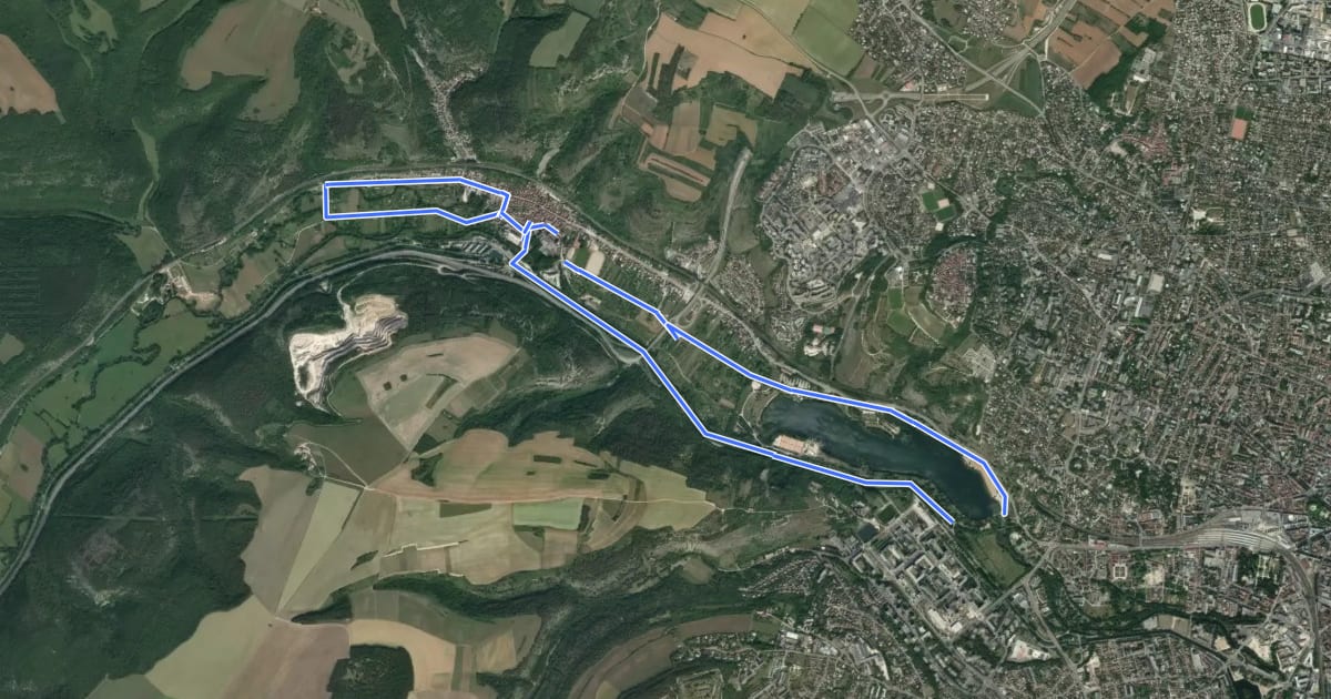 Маршрут Circuit des Jardins на спутниковом снимке