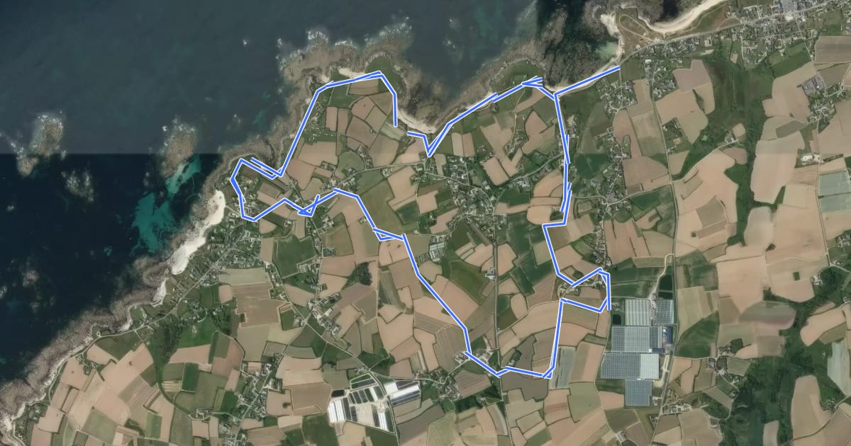 Маршрут Circuit des Korrigans на спутниковом снимке