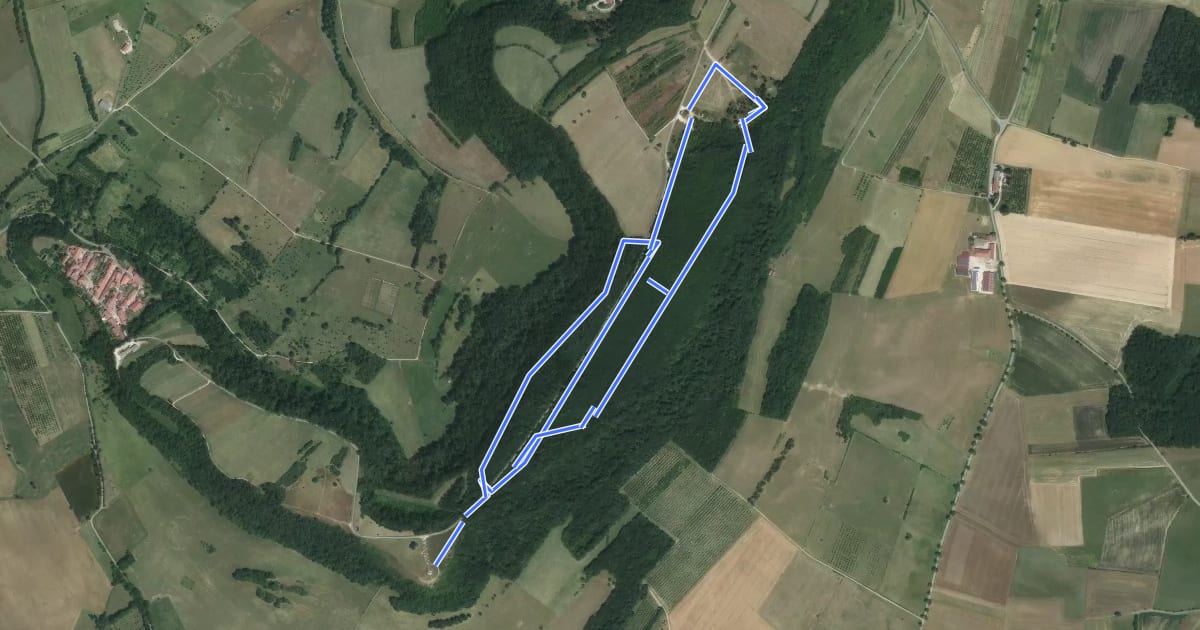 Маршрут Circuit des Légendes на спутниковом снимке
