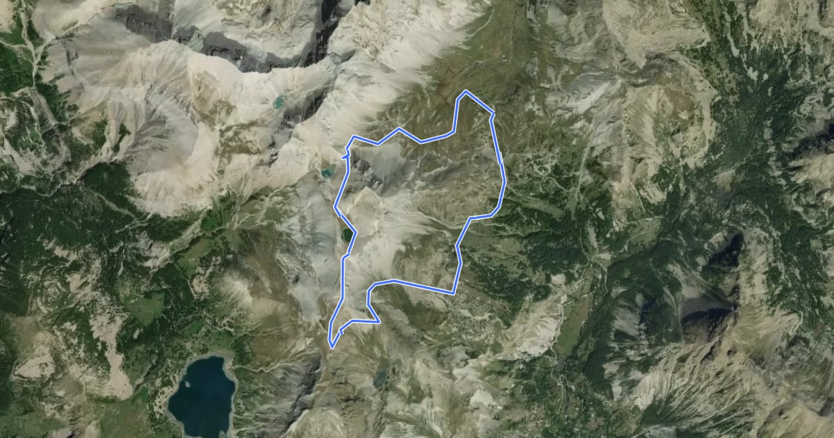Маршрут Circuit des Lacs на спутниковом снимке