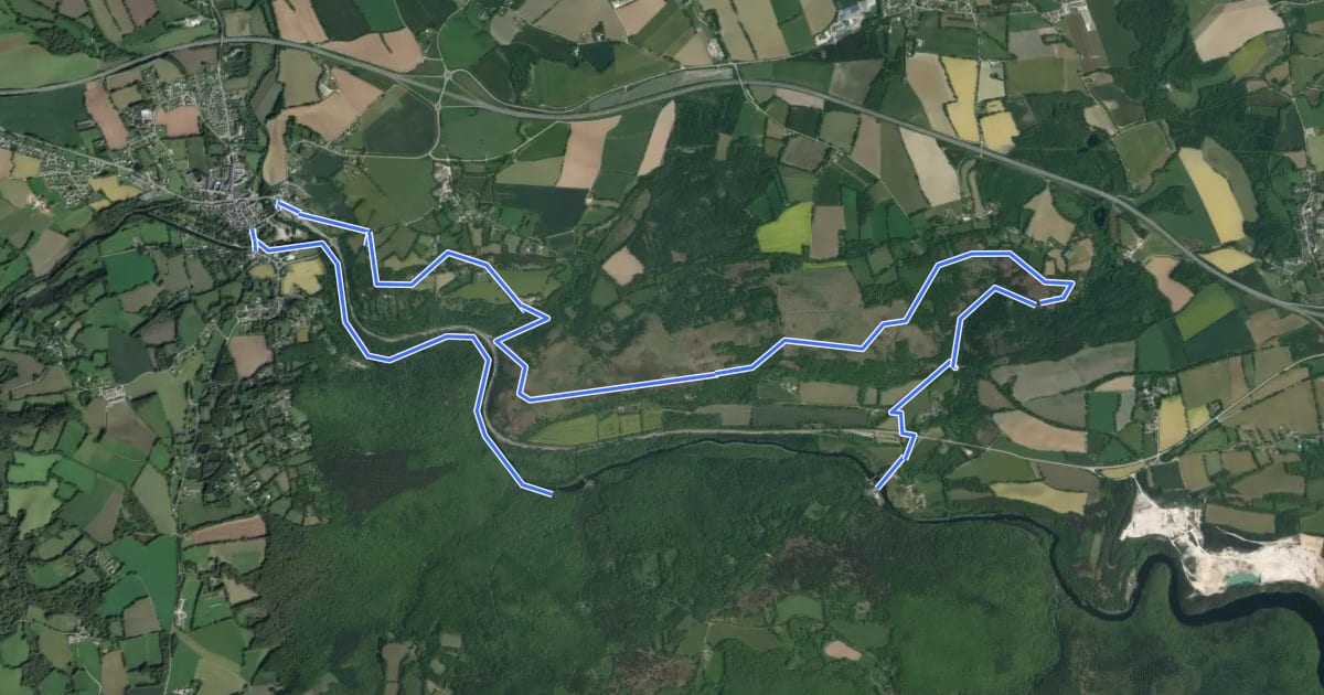 Маршрут Circuit des Landes de Liscuis на спутниковом снимке