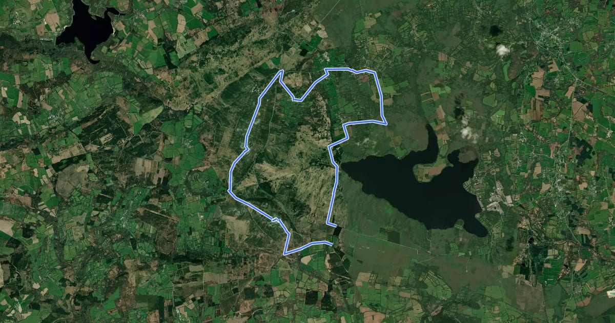 Маршрут Circuit des Landes et Tourbières на спутниковом снимке